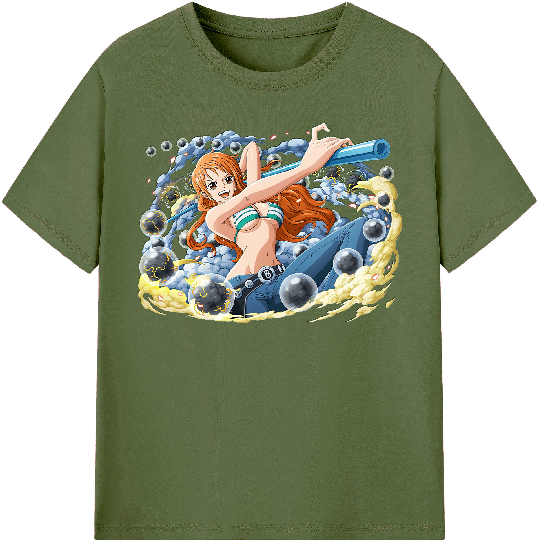 ワンピース ナミ ONE PIECE Nami 綿100％半袖Tシャツ（フロントプリント）